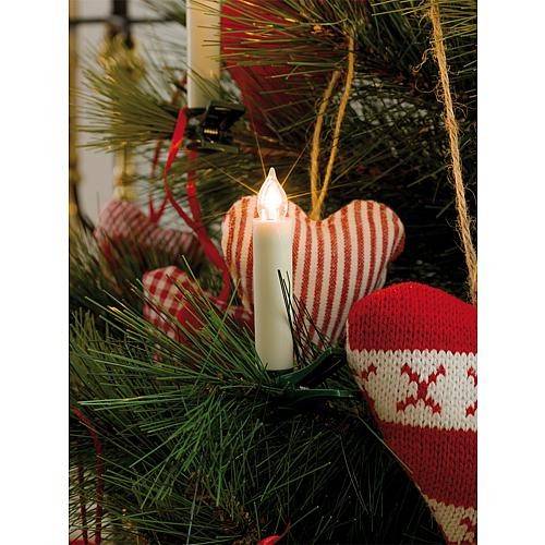 Konstsmide LED Weihnachtsbaum-Beleuchtung Batteriebetrieben Baumkerzen Warmweiß