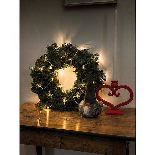 Micro LED-Lichterkette 50 flg. ww, transp. Kab. 6353-123