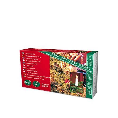 Konstsmide 2010-000 Weihnachtsbaum-Beleuchtung Innen netzbetrieben Anzahl Leuchtmittel 16 Glühlampe Klar Beleuchtete Länge: 7.5m