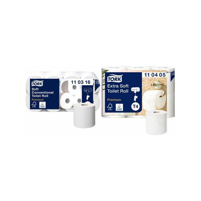 TORK Premium Extra Soft Toilettenpapier 4-lagig, weiß - 42 Rollen (7 Pack à 6 Rollen)