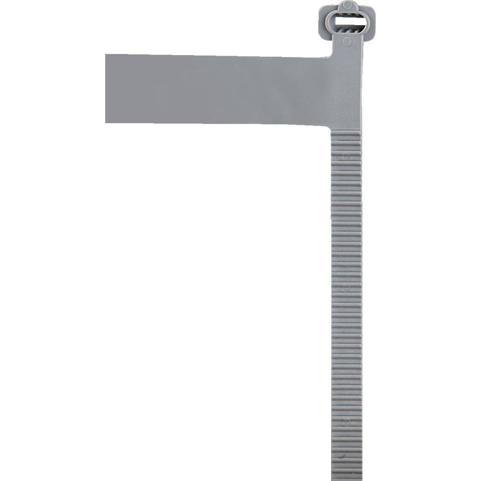 Kabelbinder mit Kennzeichnungsfeld, grau, Kunststoff, bis Ø 40mm, 9x170mm, 200/VE