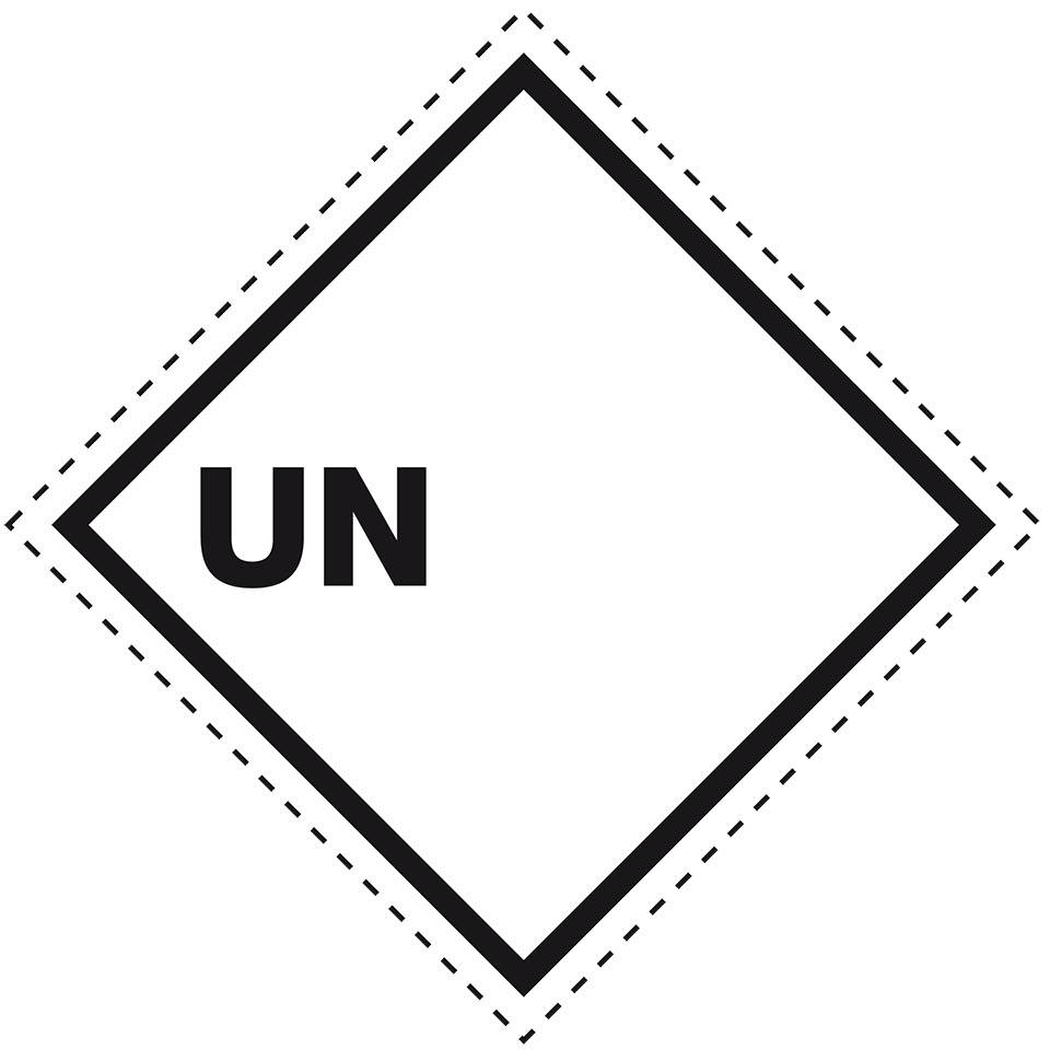 Verpackungskennzeichen UN, Selbstbeschriften, Haftpapier, permanent, 100x100mm, 1000/Rolle