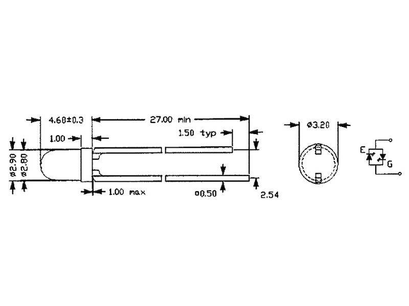 Kingbright LED doppelpolig, zweifarbig 3 mm diffus rot / grün
