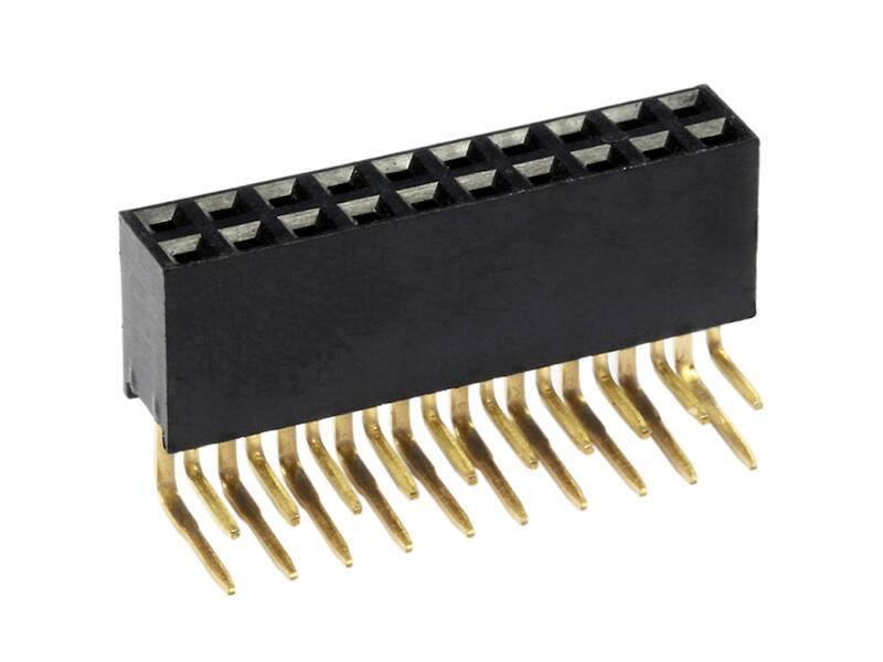 econ connect Buchsenleiste 2 x 20 polig abgewinkelt Höhe 8,5 mm Rastermaß 2,54 mm