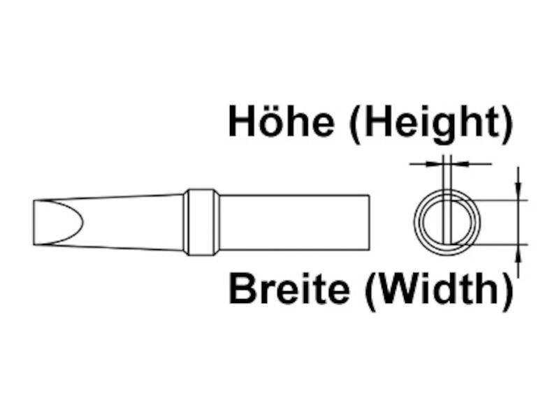 Weller ET A Lötspitze 1,6 mm Meißelform