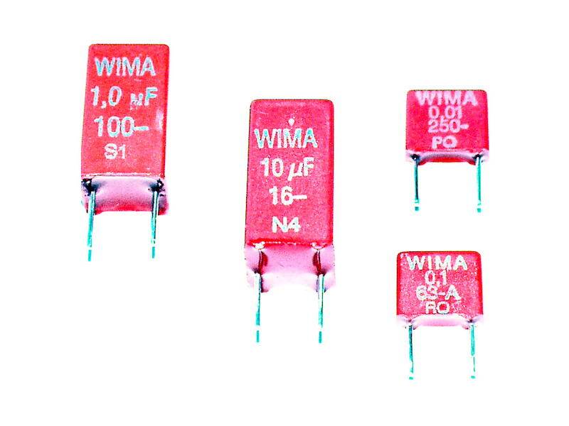 WIMA Polyester-Kondensator MKS 2 1,0 µF ± 10% 63 V Rastermaß 5,0 mm