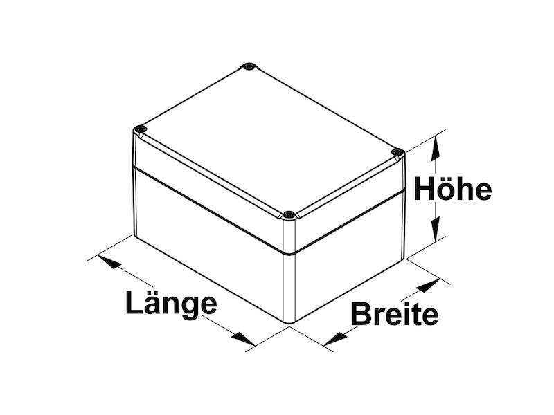 BOPLA Gehäuse Euromas II 82 x 80 x 57 mm ABS hellgrau