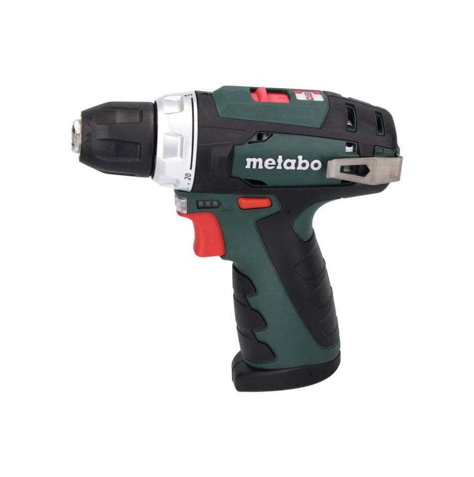 Metabo PowerMaxx BS 600080880 Akku-Bohrschrauber 12 V 2 Ah Li-Ion inkl. 2. Akku, inkl. Koffer, mit Zubehör