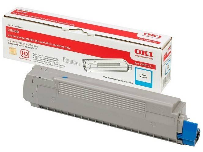 OKI - Cyan - original - Tonerpatrone - für C8600cdtn
