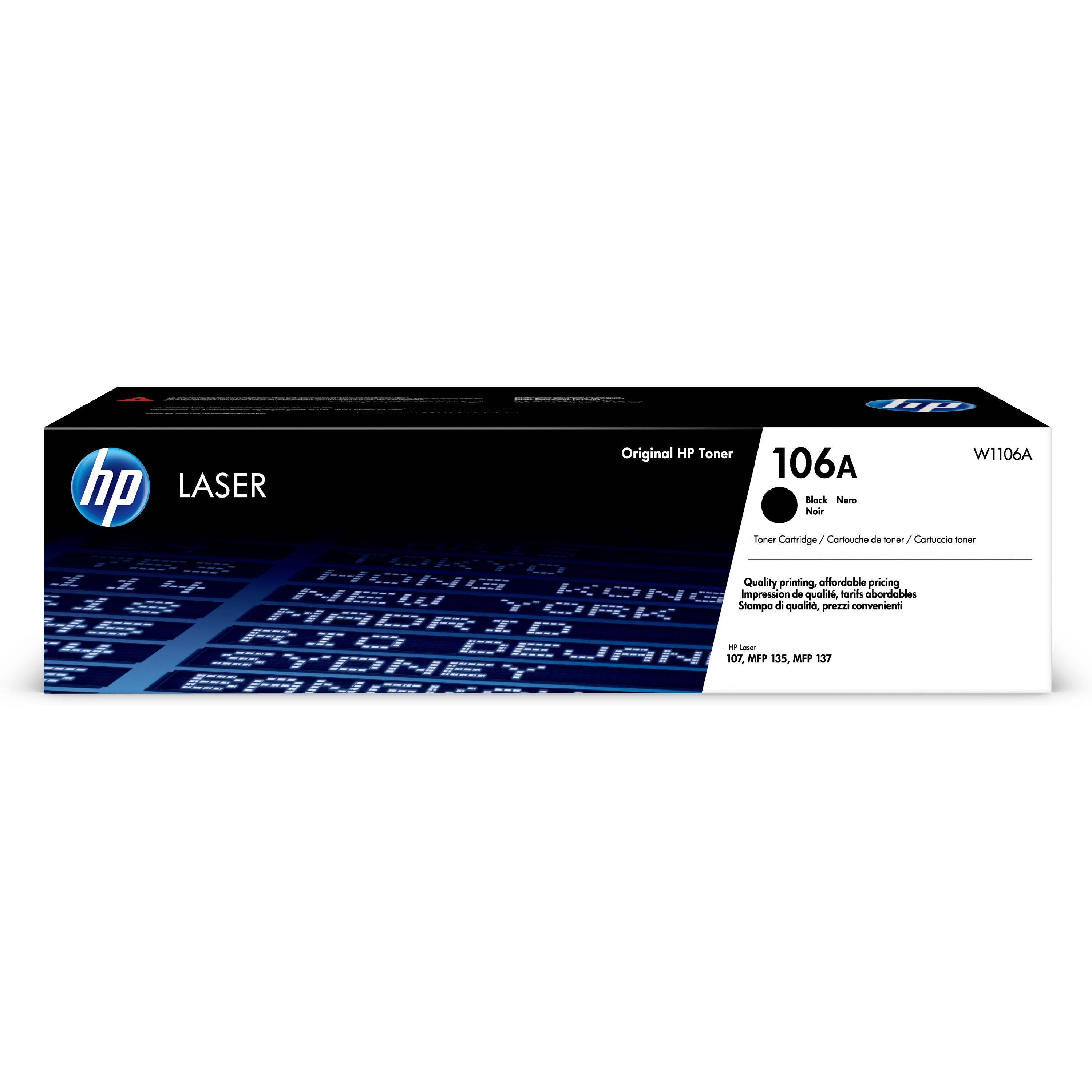 HP Toner 106A Original Schwarz 1000 Seiten W1106A