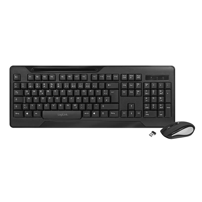 LogiLink Funk - Tastatur-und-Maus-Set - kabellos2.4GHz