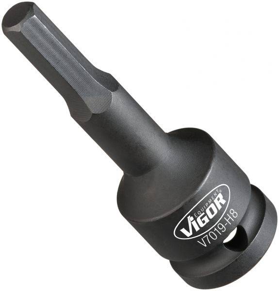 VIGOR GmbH VIGOR Schlagschrauber Schraubendreher-Einsatz, V7019-H8, Vierkant hohl 12,5 mm (1/2 Zoll), Innen-Sec 18201357