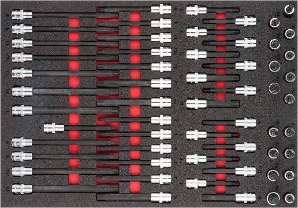VIGOR GmbH VIGOR Schraubendreher-Einsatz Satz, V6810, M5 ? M16, Anzahl Werkzeuge: 58 18202112