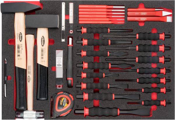 VIGOR GmbH VIGOR Hammer-, Meißel- und Splinttreiber Satz, V6817, 51 x, Anzahl Werkzeuge: 51 18202119