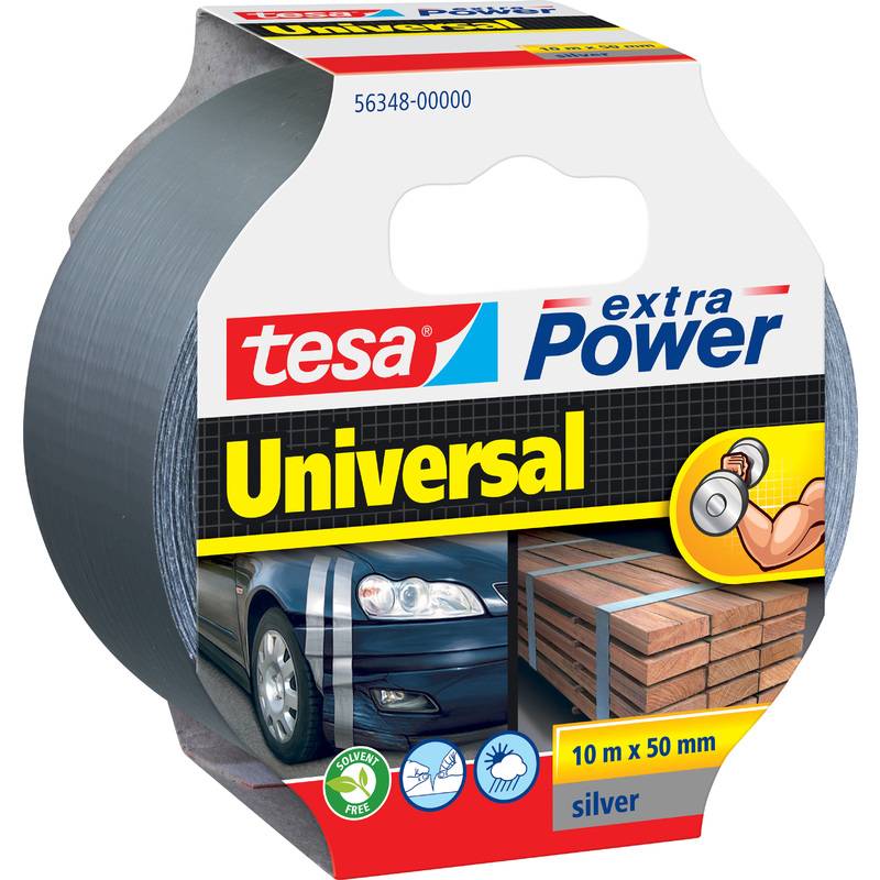 tesa UNIVERSAL 56348-00000-06 Gewebeklebeband tesa® extra Power Silber (L x B) 10 m x 50 mm 1 St.