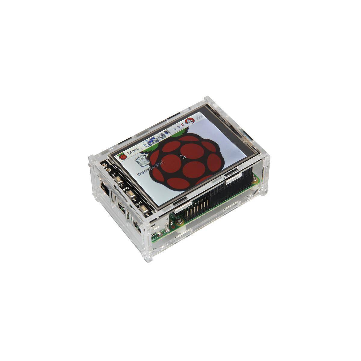 Joy-it 3.2TC Display-Gehäuse Passend für (Entwicklungskits): Raspberry Pi Acrylglas klar