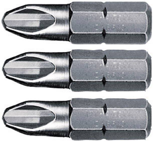 Wiha 07858 Kreuzschlitz-Bit PH 1, PH 2, PH 3 Chrom-Vanadium Stahl gehärtet C 6.3 3 St.