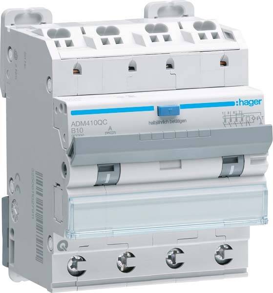 Hager ADM410QC FI-Schutzschalter/Leitungsschutzschalter 230 V, 400V