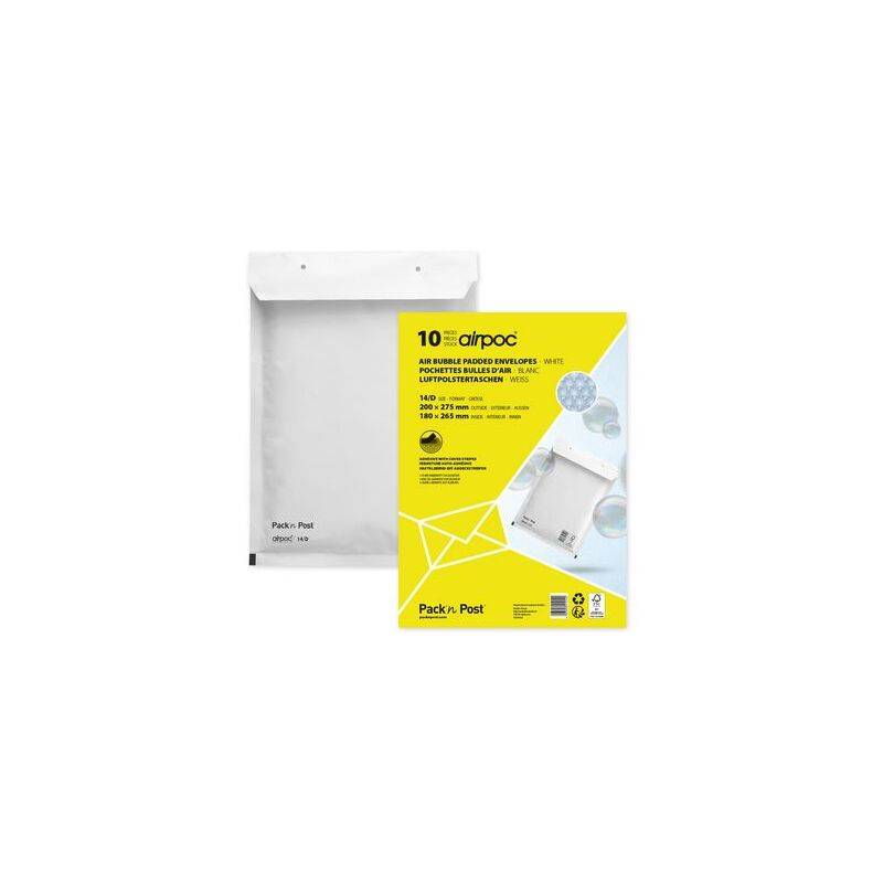 MAILmedia Luftpolster-Versandtaschen, Typ 20/K, weiß, 44 g