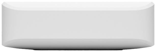 Ein rechteckiges, weißes Gerät, möglicherweise ein Lautsprecher oder Haushaltsgerät, mit einer minimalistischen, modernen Form.