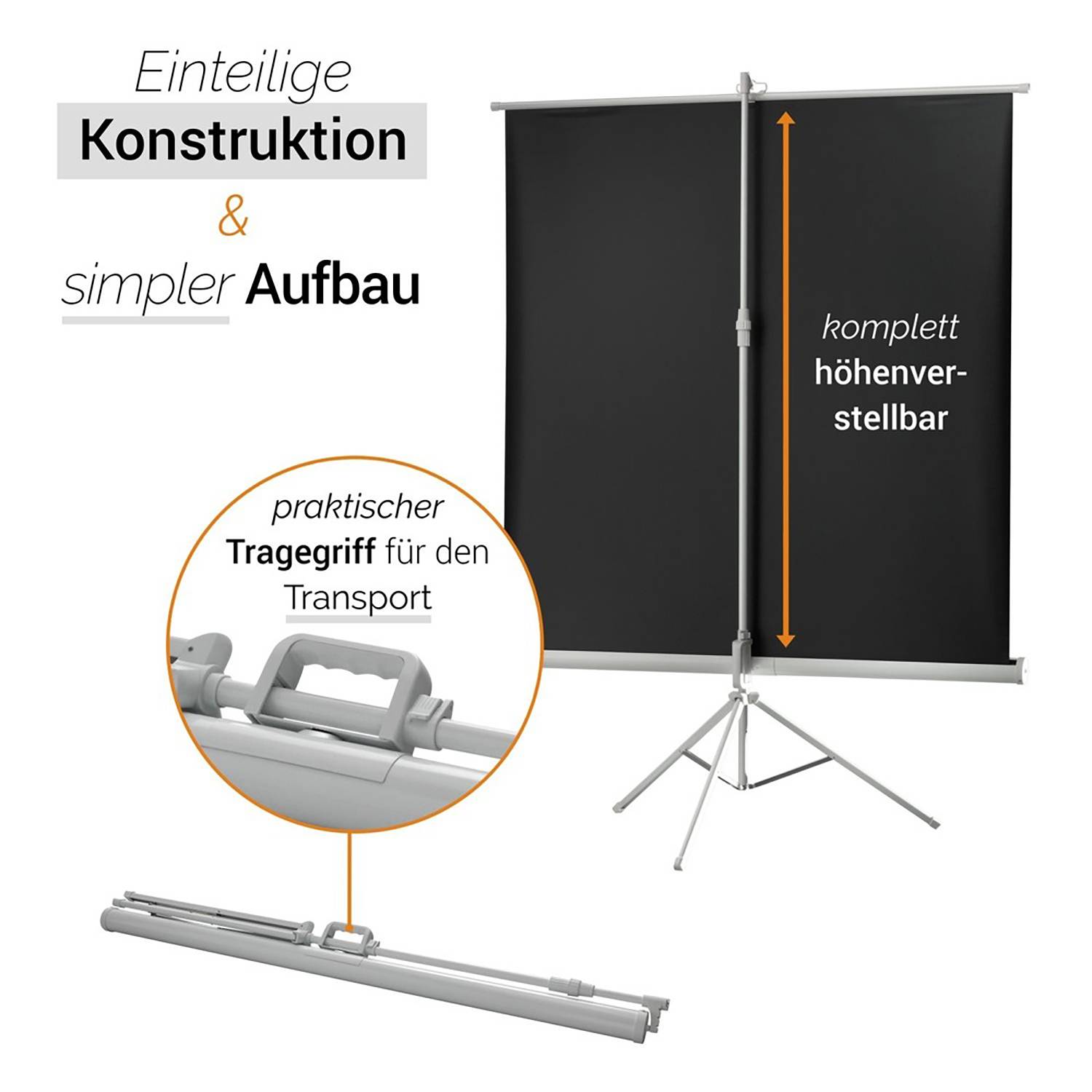 Celexon Stativ Economy 1090263 Stativleinwand 133 x 100 cm Bildformat: 4:3