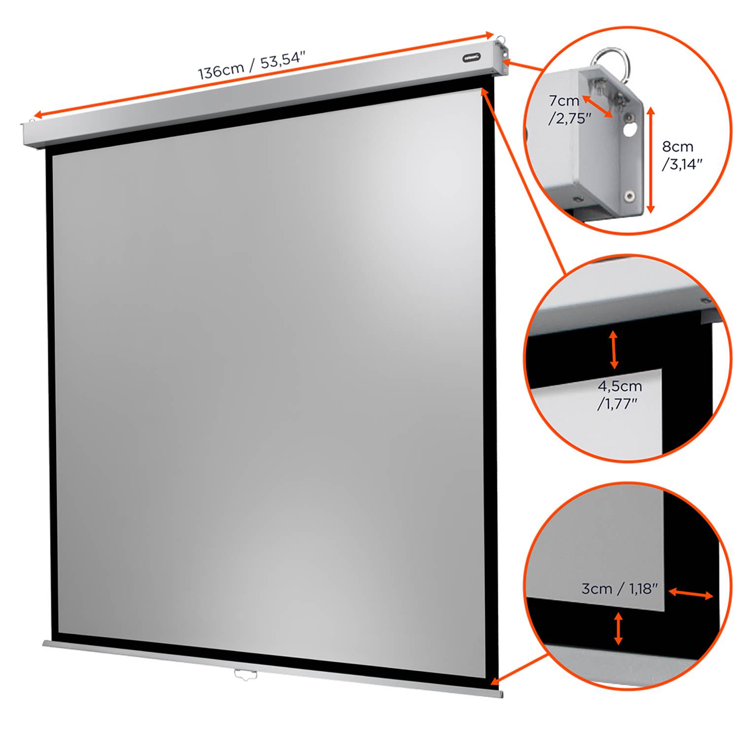 Celexon Rollo Professional Plus 1090774 Rolloleinwand 120 x 120 cm Bildformat: 1:1