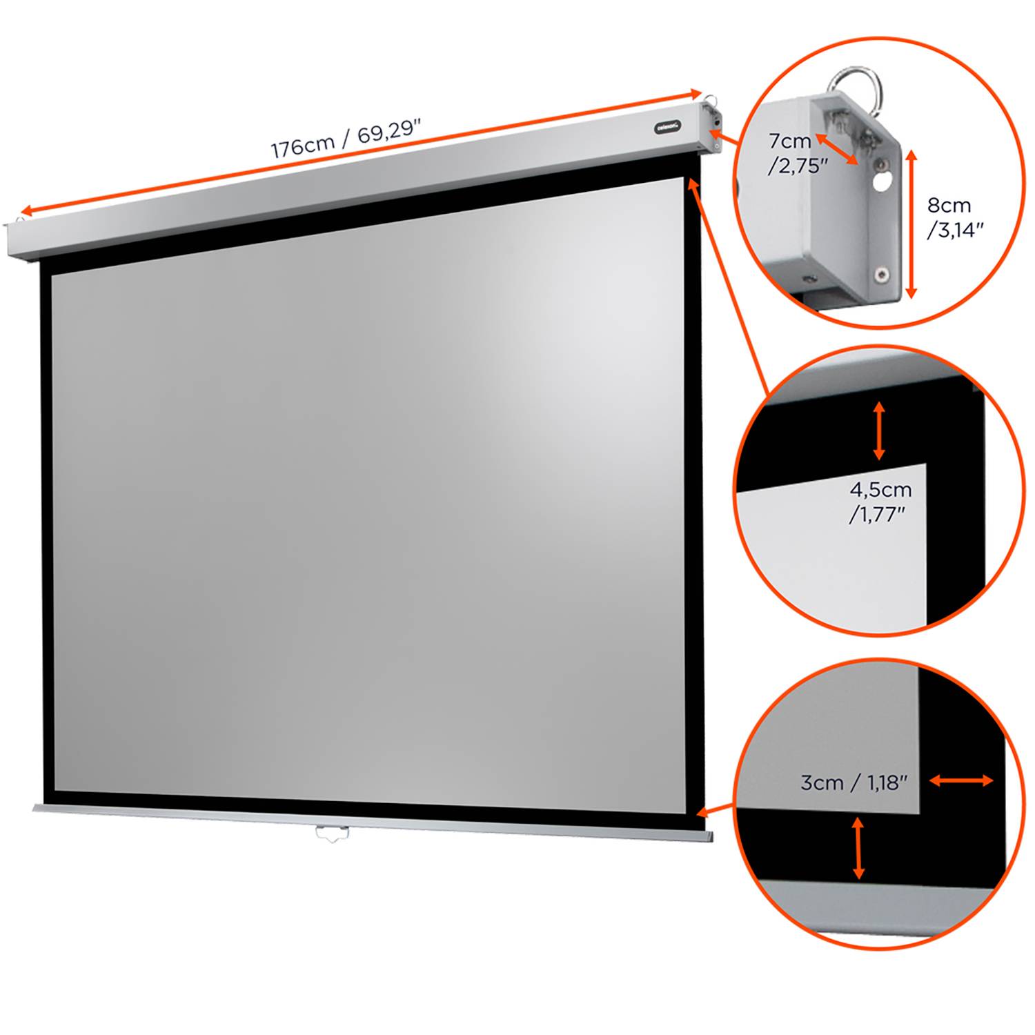 Celexon Rollo Professional Plus 1090780 Rolloleinwand 160 x 120 cm Bildformat: 4:3