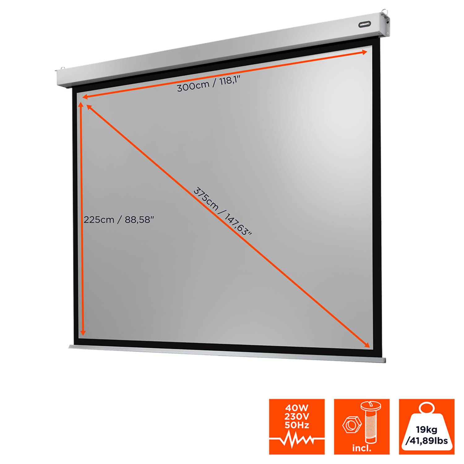 Celexon Motor Professional Plus 1090796 Motorleinwand
