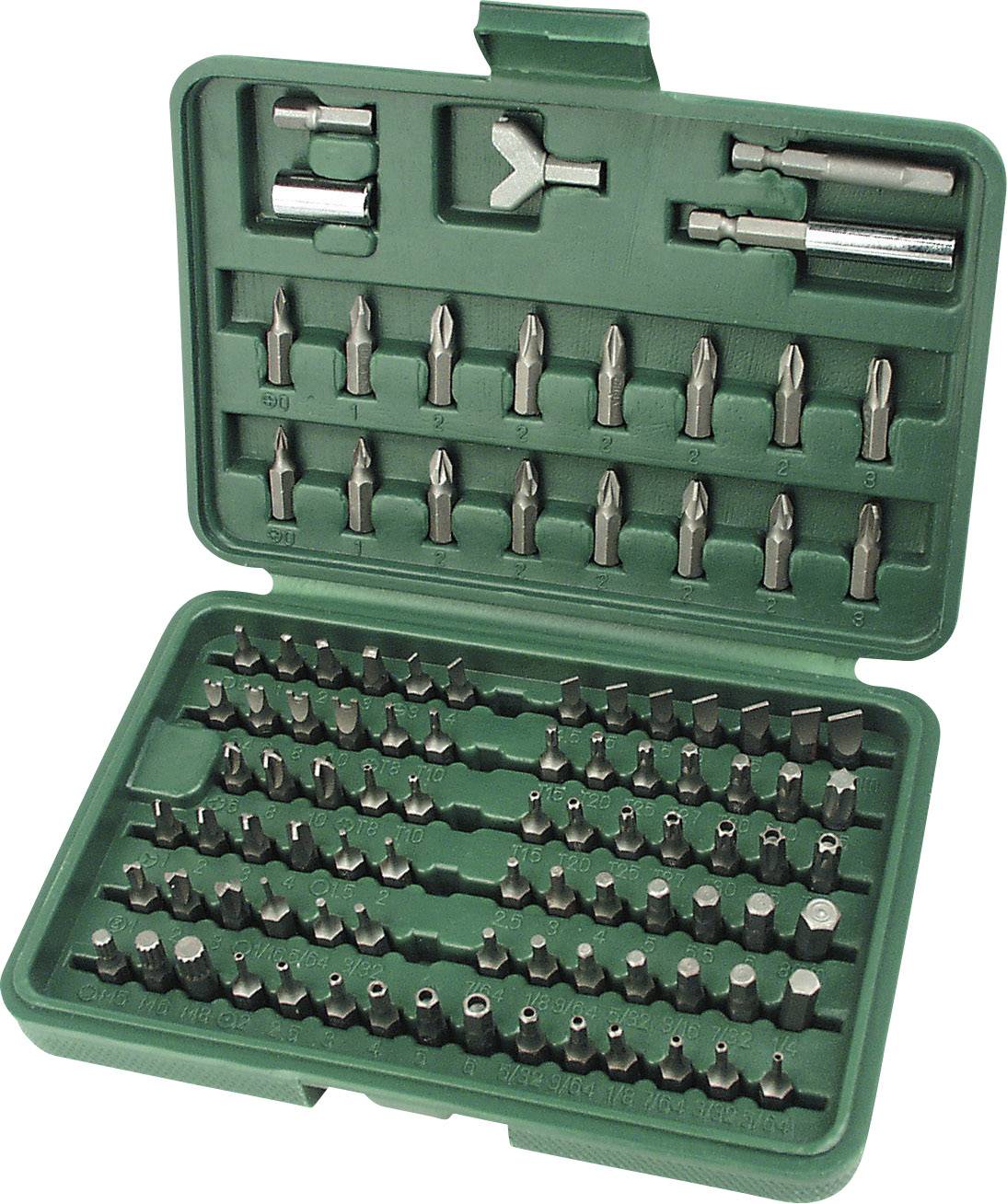Brüder Mannesmann M29800 Bit-Set 100teilig Schlitz, Kreuzschlitz Phillips, Kreuzschlitz Pozidriv, I