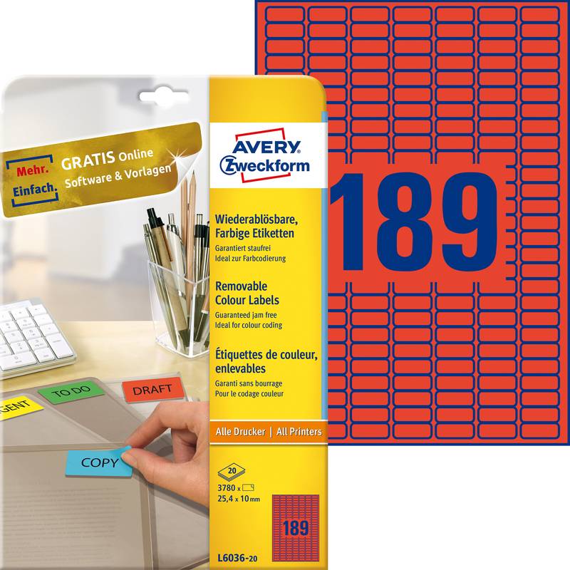Avery-Zweckform L6036-20 Universal-Etiketten 1 St.