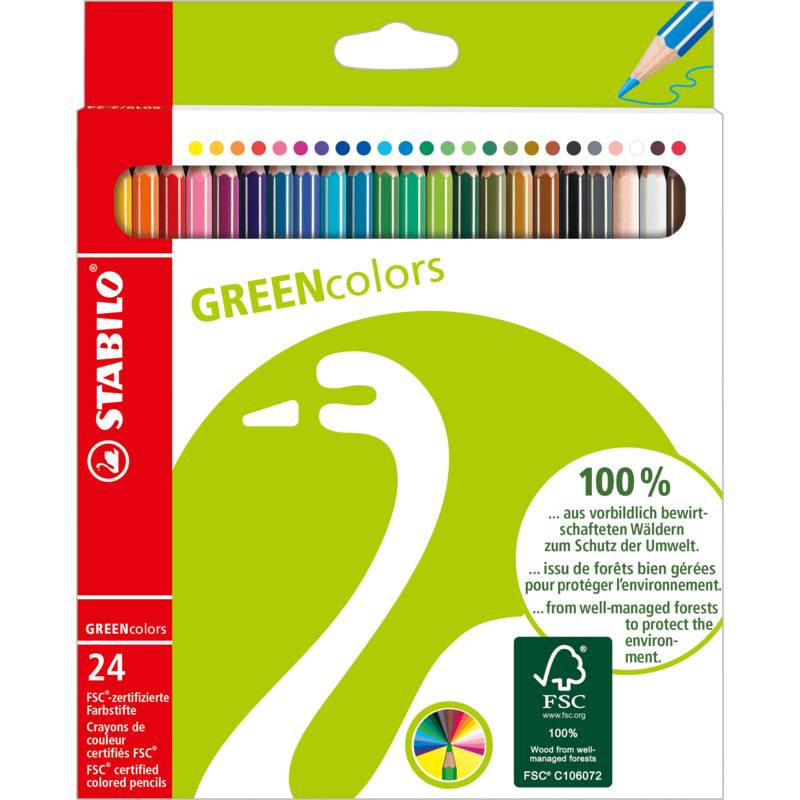 Farbstifte GREENcolors Etui mit 24 Stiften