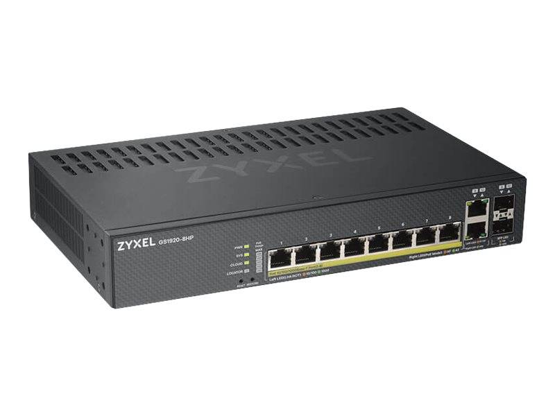 Zyxel GS1920-8HPv2 - Switch - Smart - 8 x 10/100/1000 (PoE+)