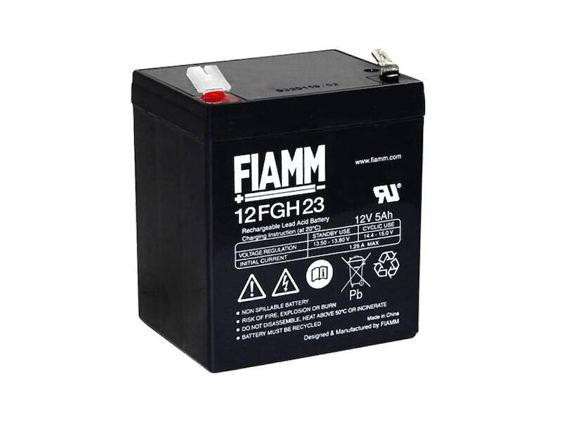Fiamm Bleiakku 12 V 5 Ah Flachstecker 6,3 mm 90 x 70 x 102 mm