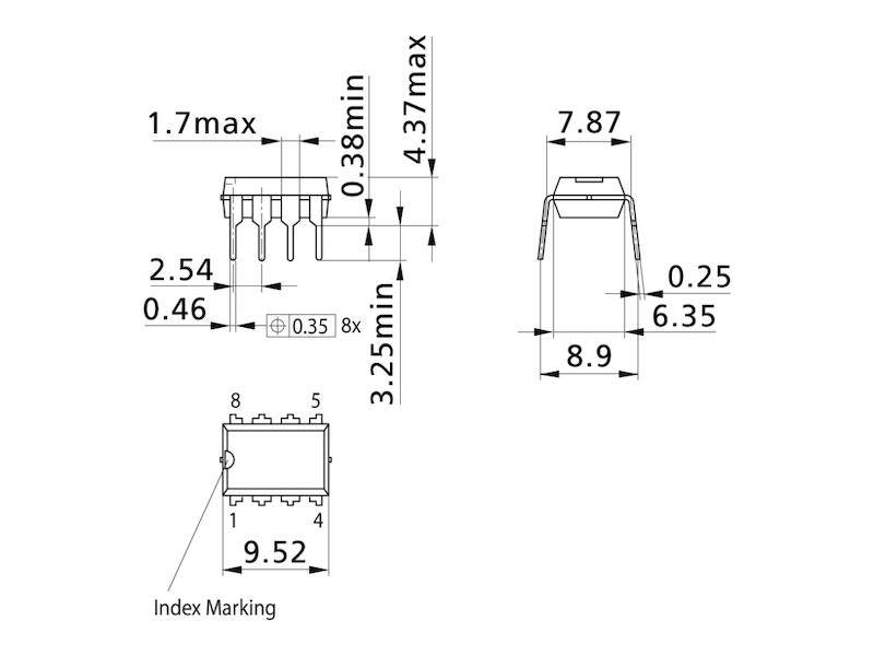 2 x JFET Operationsverstärker low Power 18 V DIP 8
