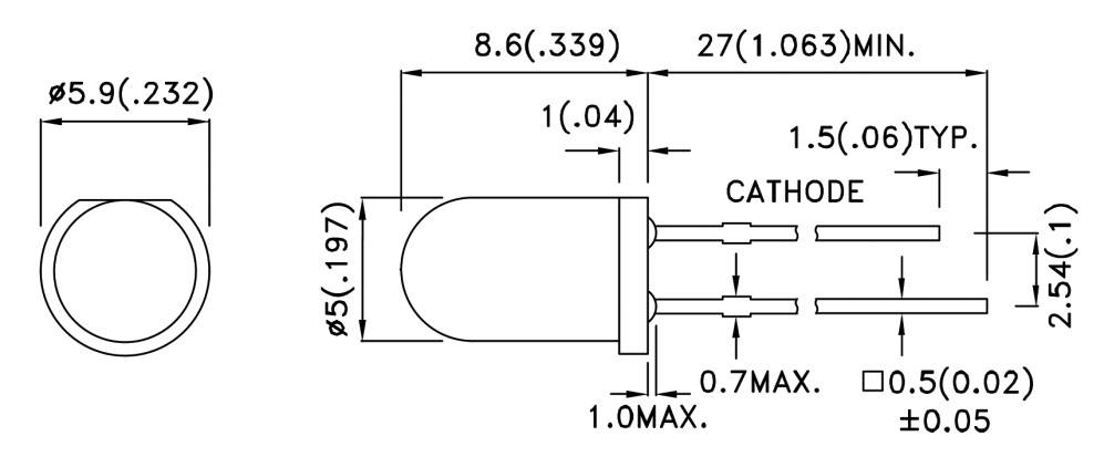 Kingbright LED bedrahtet Rot Rund 5mm 5 mcd 30° 30mA 1.7V