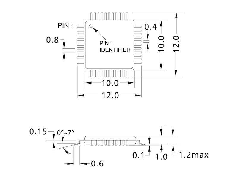 Microchip ATmega SMD AVR ISP Flash 512 B EEPROM / 16 kB Flash / 1 kB SRAM TQFP 44