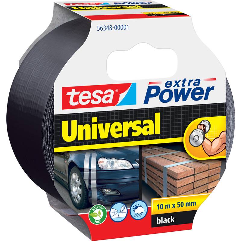 tesa UNIVERSAL 56348-00001-05 Gewebeklebeband tesa® extra Power Schwarz (L x B) 10 m x 50 mm 1 St.