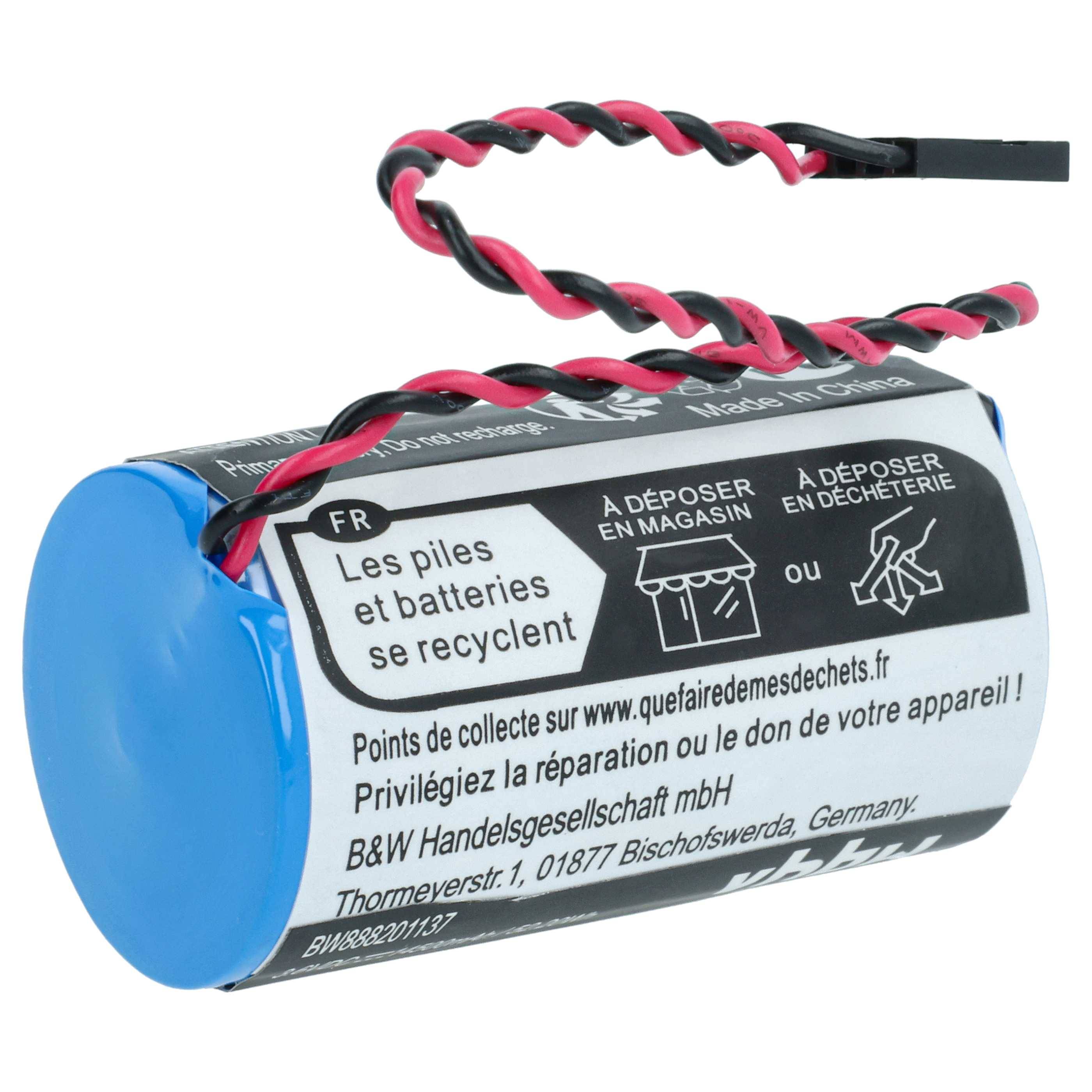 vhbw 5x Batterie Ersatz für Cameron Nuflo 9A-100005111, MV-100005111, LS33600-CN1 für Messgerät (14500 mAh, 3,6 V