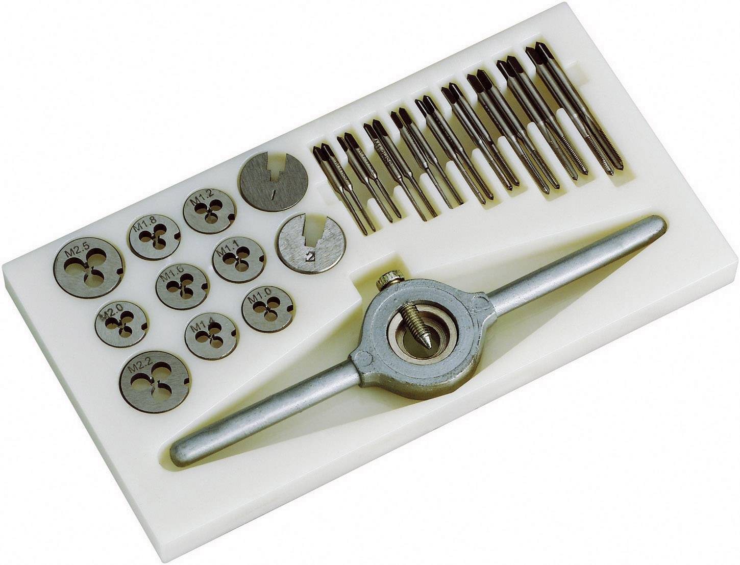 Brüder Mannesmann M53240 Gewindeschneidsatz 30teilig HSS metrisch M1, M1.1, M1.2, M1.4, M1.6, M1.8, M2, M2.2, M2.5