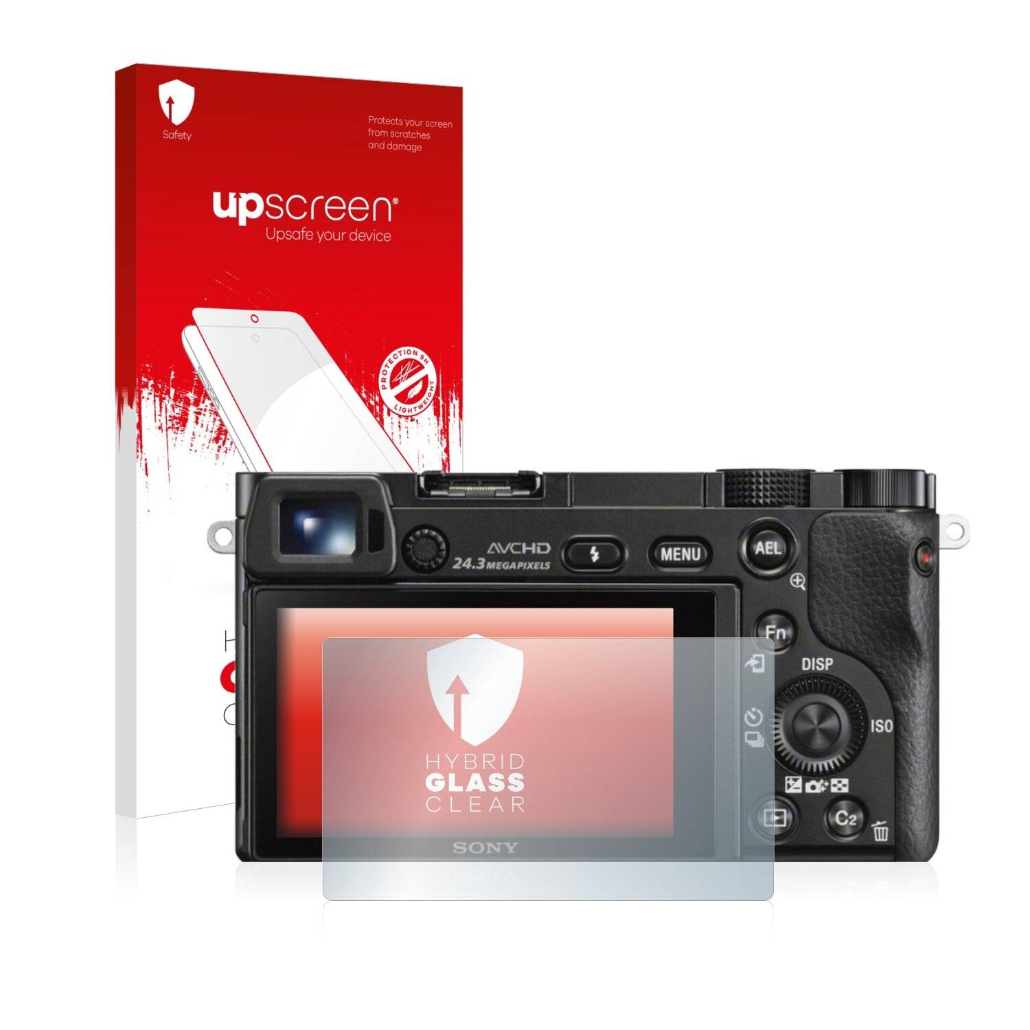 upscreen Flexible Schutz Glas Folie für Sony Alpha 5000 / 6000 / 6400 Schutzglas 9H Hybridglas Klar