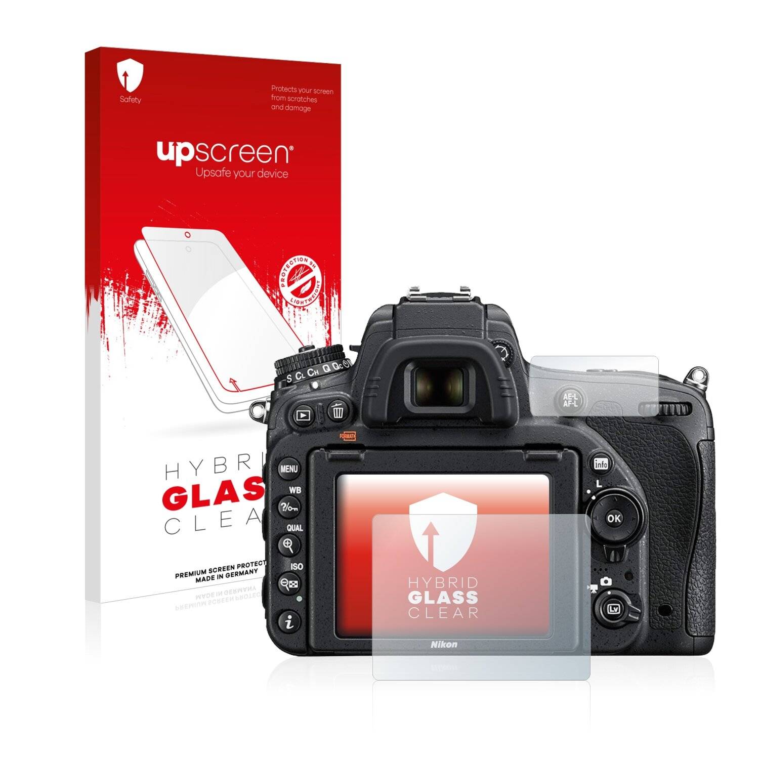 upscreen Flexible Schutz Glas Folie für Nikon D750 Schutzglas 9H Hybridglas Klar