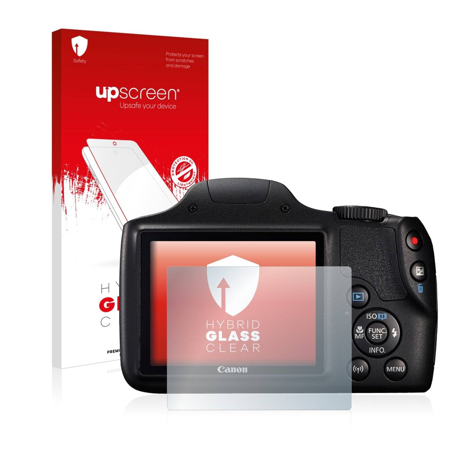 upscreen Hybrid Glass Clear Premium Schutzglas Folie für Canon PowerShot SX540