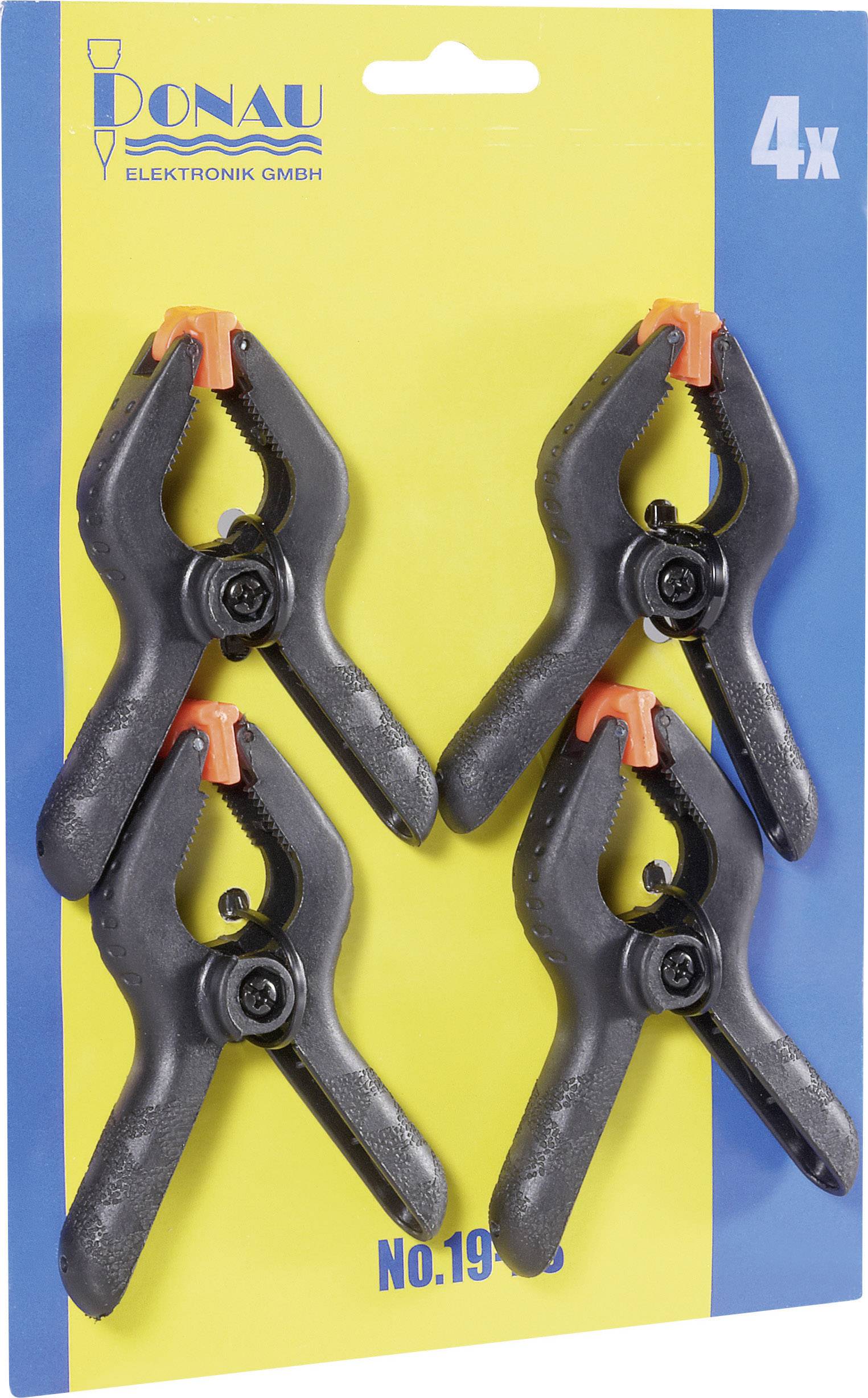 Donau Elektronik 4tlg. Minispannzwingenset 19-2S Produktabmessung, Länge: 85mm Ausladungs-Maße:35mm