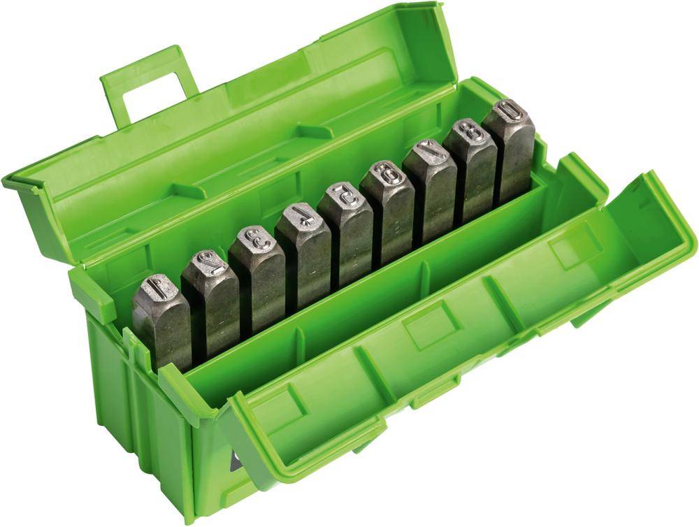 Schlagzahlen-Satz vernickelt Schrifthöhe 5mm KUKKO