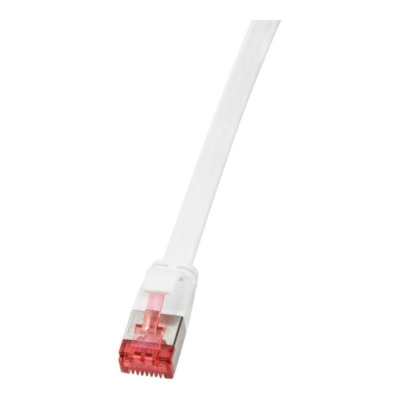 LogiLink CF2061S RJ45 Netzwerkkabel, Patchkabel CAT 6 U/FTP 3.00 m Weiß vergoldete Steckkontakte 1 St.