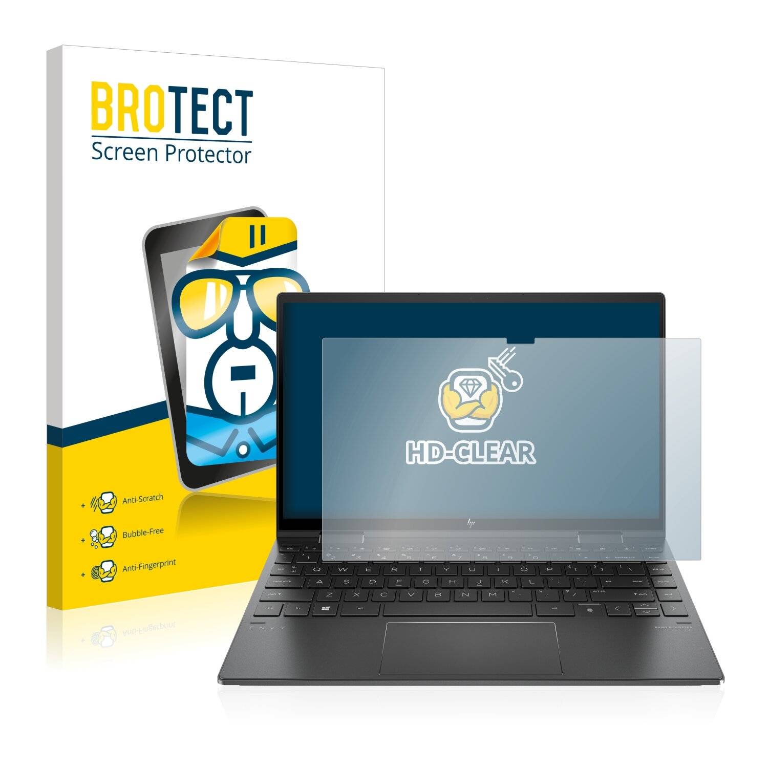 BROTECT Schutzfolie für HP Envy x360 (13-X) Folie Klar Transparent