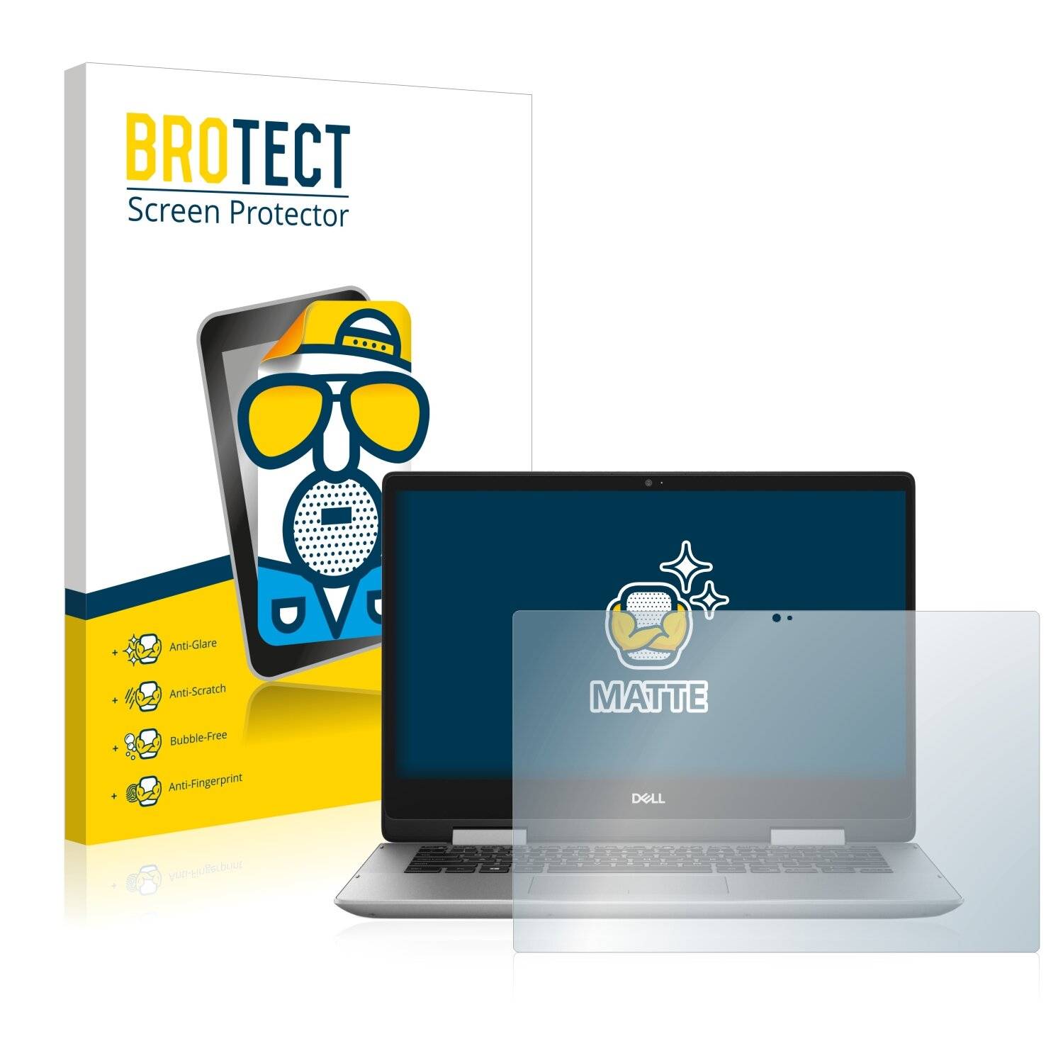 BROTECT Schutzfolie für Dell Inspiron 14 5491 2-in-1 Folie Matt Entspiegelt