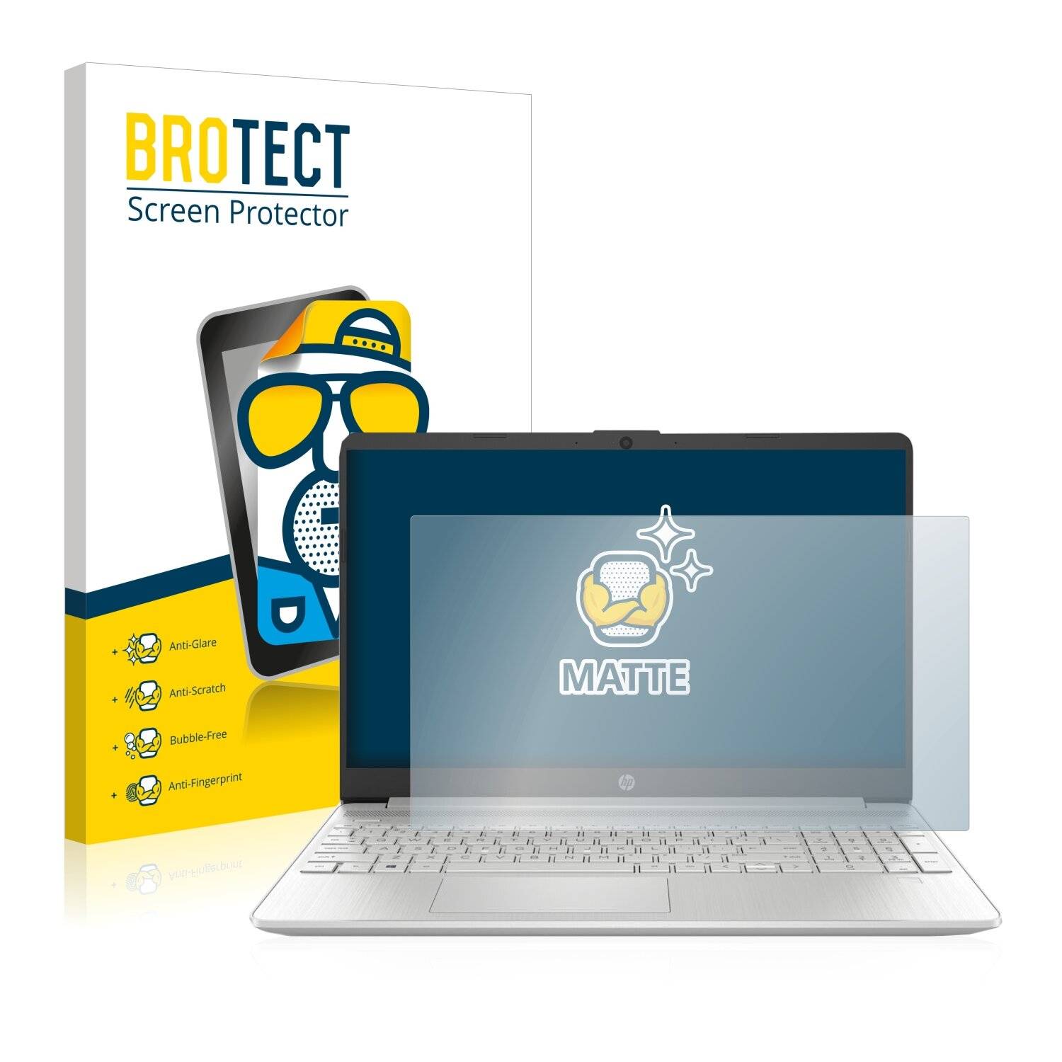 BROTECT Schutzfolie für HP 15s Folie Matt Entspiegelt