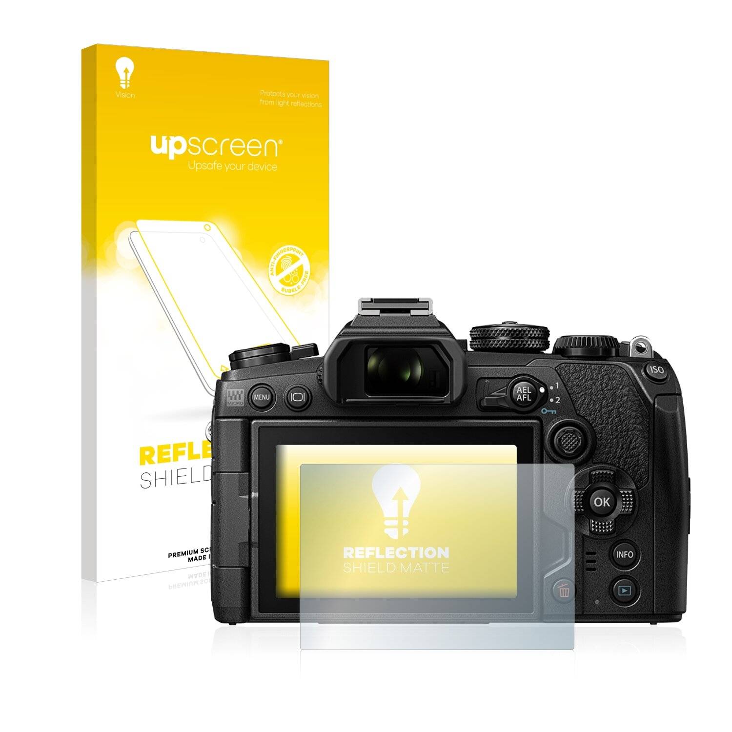 upscreen Reflection Shield Matte Premium Displayschutzfolie für Olympus OM-D E-M1 Mark