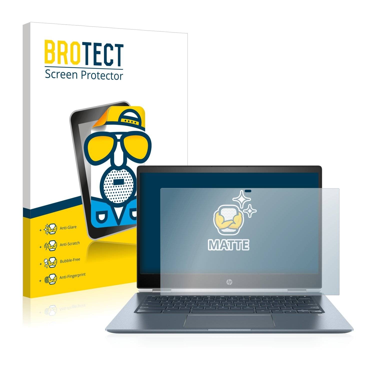 BROTECT Matte Displayschutzfolie für HP Chromebook x360 14-da0001ng - Entspiegelt,